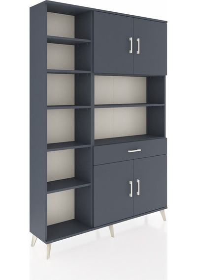 Arges Dolap 10 Raflı Tek Çekmeceli 4 Kapaklı 132x30x195 Antrasit-antrasit/antrasit Antrasıt/antrasıt Arges Dolap 10 Raflı Tek Çekmeceli 4 Kapaklı 132x30x195 Antrasit-antrasit/antrasit Antrasıt/antrasıt