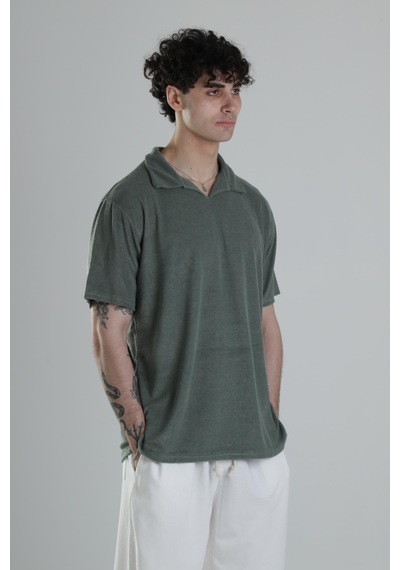 Cocopelli Yazlık Havlu Kumas T-shirt Coc1838 Haki