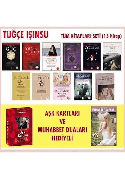 Tuğçe Işınsu Tüm Kitapları Seti - 11 Kitap Takım - Aşk Kartları ve Muhabbet Duları Hediyeli - Tuğçe Işınsu - Feniks Kitap