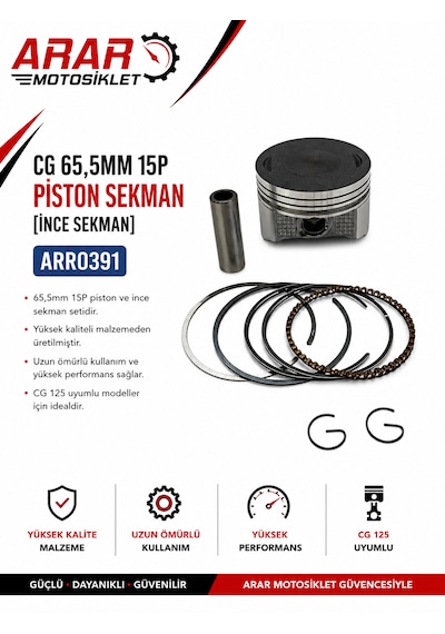 Cg 65,5mm 15p Piston Sekman İnce Sekman Arr0391