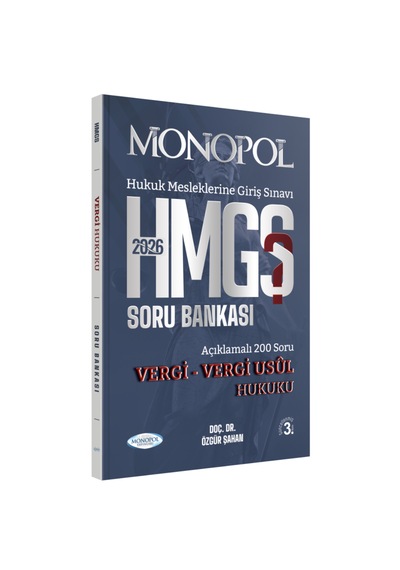 Hmgs Vergi Hukuku Vergi Usul Hukuku Soru Bankası 3. Baskı Monopol Yayınları