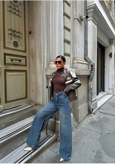 Meecy Tint Yeşili Kadın Wide Leg Jean Yüksek Bel Palazzo Likralı Esnek Kot Pantolon Mavi Mavi Meecy Tint Yeşili Kadın Wide Leg Jean Yüksek Bel Palazzo Likralı Esnek Kot Pantolon Mavi Mavi