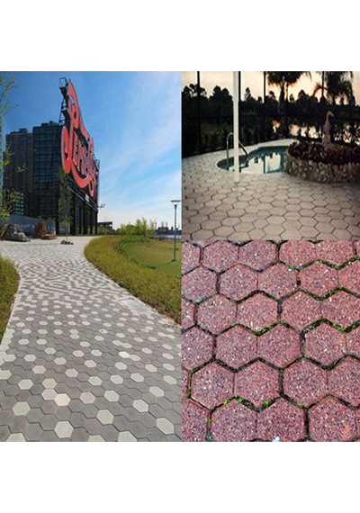 Zemin Kaplama Kalıbı Beton Tuğla Kalıbı Bahçe Parke Taş Kalıbı 46x46 Cm Altıgen Petek 2 Adet