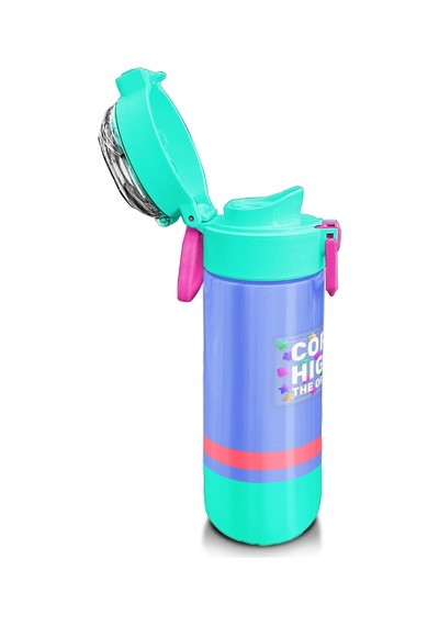 Coral High Kids Derin Mavi Renkli Pipetli Ve Direkt İçim Çelik Termos 500 Ml 31854 Mavi