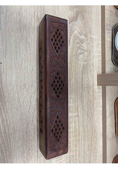 Tütsü Tabut 30 Cm Kare Oymalı