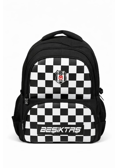 Beşiktaş Lisanslı 4 Bölmeli Dama Desenli Okul Çantası - Rubber Logolu Su İtici Kumaşlı Okul Sırt Çantası Siyah - Beyaz Beşiktaş Lisanslı 4 Bölmeli Dama Desenli Okul Çantası - Rubber Logolu Su İtici Kumaşlı Okul Sırt Çantası Siyah - Beyaz