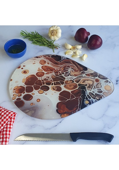 Decorita Cam Kesme Tahtası | Damla Serisi - 6 | 28cm x 36cm