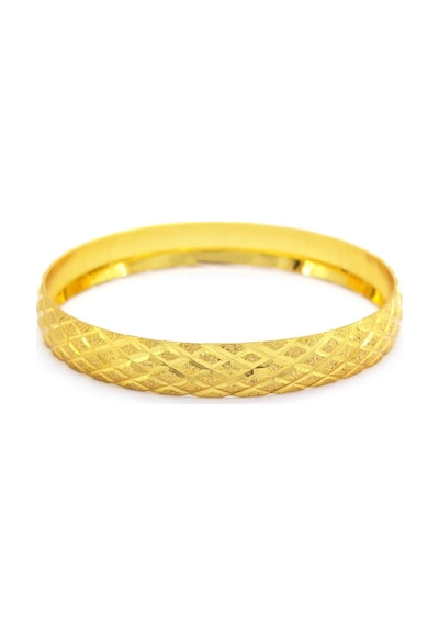 Altın Kaplama Baklava Model Bilezik 0.8 Cm Blz-3050 Altın