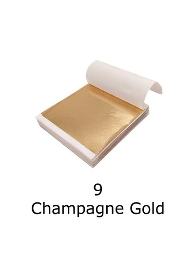 Varak Kaplama Yaprak Metalik Folyo İmitasyon 9x9cm 10lu Paket 9 Rose Gold R5799f-9 Karışık