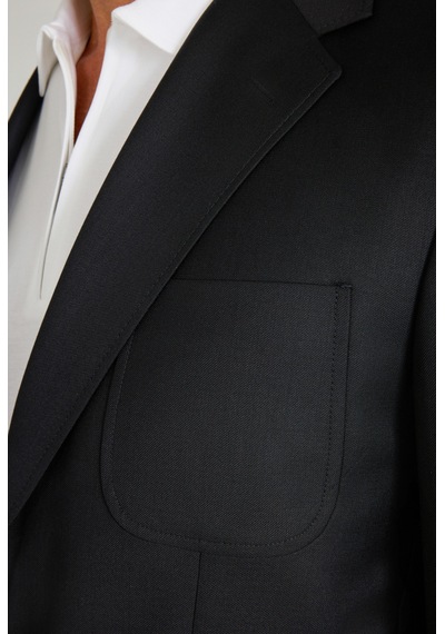 Bisse Comfort Fit İtalyan Takım Elbise Sedef Düğmeli Sıyah Ptk25y25001 D99 Siyah