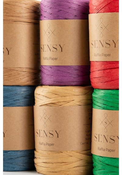 Sensy Premium 400 Metre Rafya Ip Çanta Ipi Raffia Ip Kağıt Ip Supla Ipi 250 Gram Yeşil