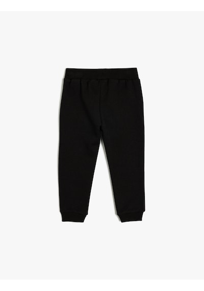 Koton Basic Jogger Eşofman Altı Beli Lastikli Siyah 5wmb40061tk Siyah