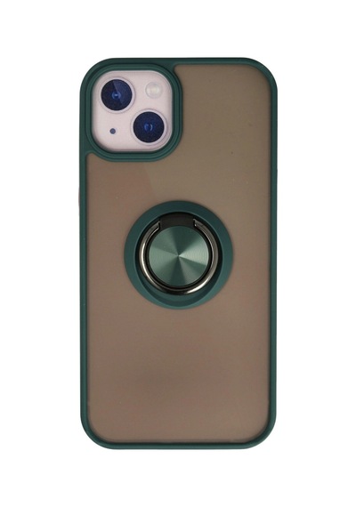 Apple Uyumlu iPhone 13 Kılıf Montreal Yüzüklü Silikon Kapak - Yeşil 0.2M-Çok Renkli