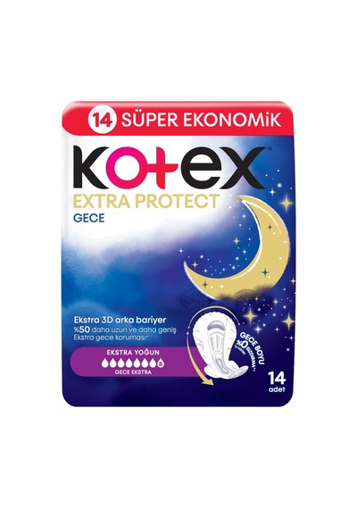 Kotex Extra Protect Ultra Quadro Gece 14'lü - 4 Adet Tarı