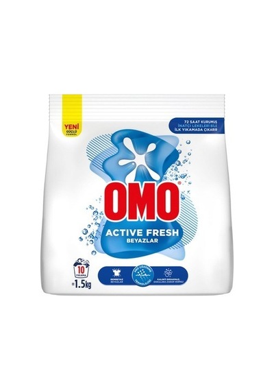 Omo Active Fresh Beyazlar Toz Deterjan 2 x 1500 G