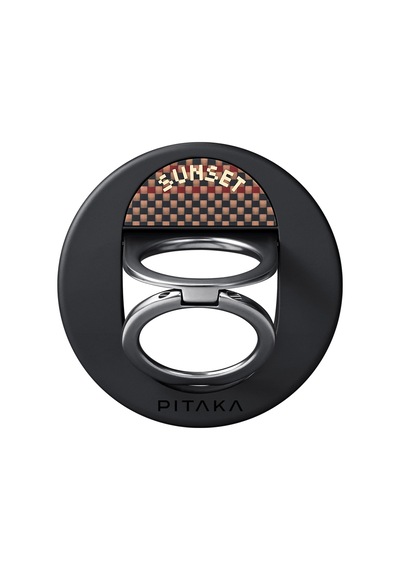 Pitaka Aramid Fiber Sunset Moonrise Serisi Sunset Magez Grip 3 Magnetik Ring Stand Telefon Tutucu