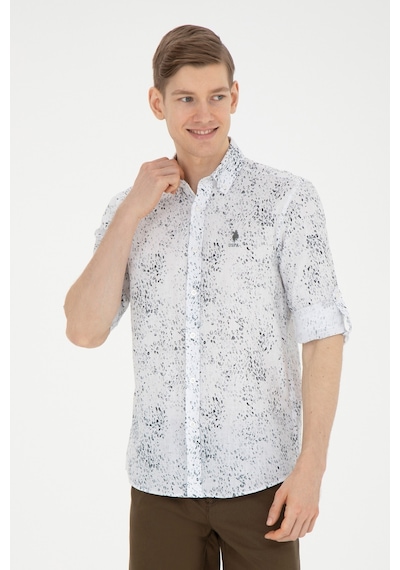 U.s. Polo Assn. Erkek Siyah Gömlek Desenli 50283711-vr046 Siyah U.s. Polo Assn. Erkek Siyah Gömlek Desenli 50283711-vr046 Siyah