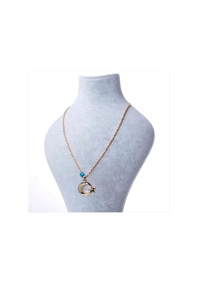 Ay - 571 - Yıldız Figürlü - Nazblsmm - Kolye Sarı Metal