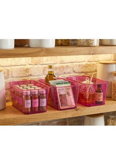 Selka Home 3 Adet 7 Lt. Salve Buzdolabı-banyo Organizer Düzenleyici Pembe