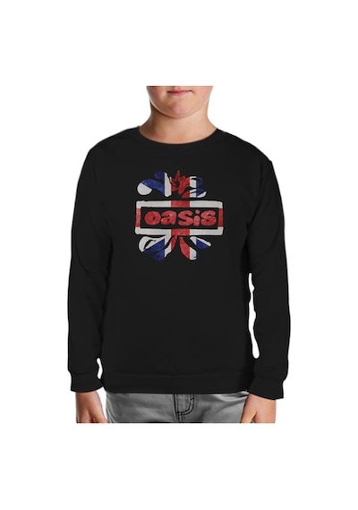 Lord Tshirt Oasis Logo Siyah Çocuk Sweatshirt Siyah