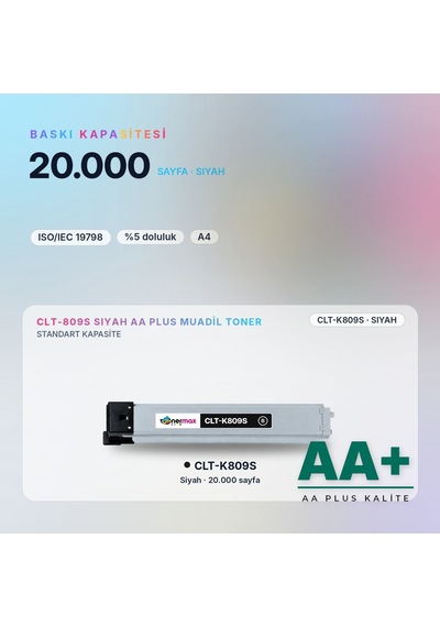 Samsung Clt-k809s Siyah Uyumlu Toner Aa Plus / Clx-9201 / Clx-9251 / Clx-9301