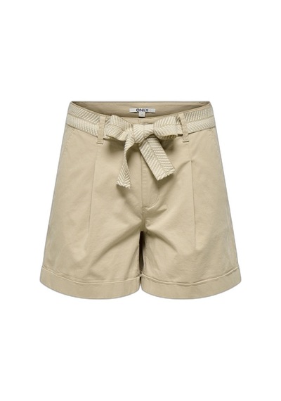 Only Onlazelea Mw Belt Chıno Shorts Pnt Kadın Beyaz Şort - 15370625