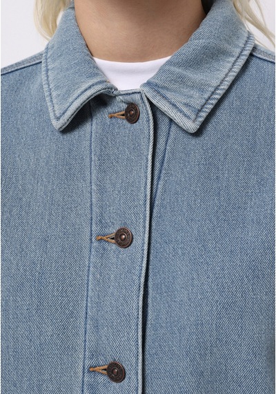 Colins Regular Fit Düğmeli Astarsız Kadın Mavi Ceket Cl1076229 Q1.v1 Dn44522 Denim