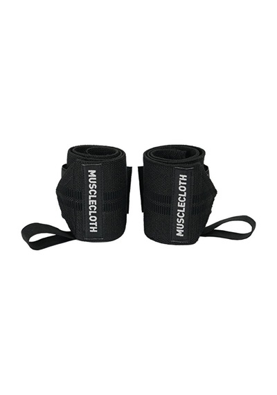 Musclecloth Pro Wrist Wraps + Pro Knee Wraps Seti Siyah