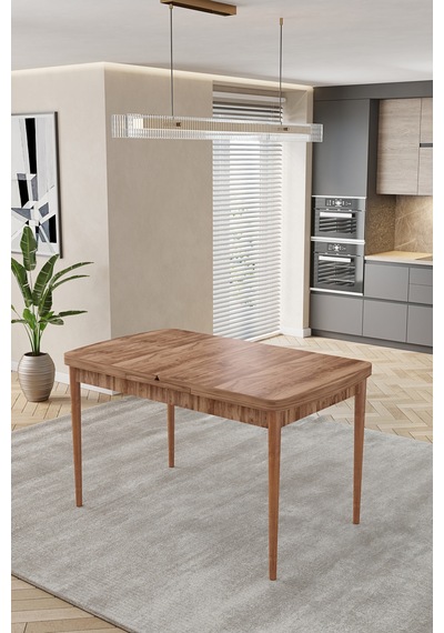 80x170cm Mutfak Masası Takımı 4 Kişilik Açılır Masa Sandalye Takımı -yemek Odası-mdf Ceviz - Krem 80x170cm Mutfak Masası Takımı 4 Kişilik Açılır Masa Sandalye Takımı -yemek Odası-mdf Ceviz - Krem