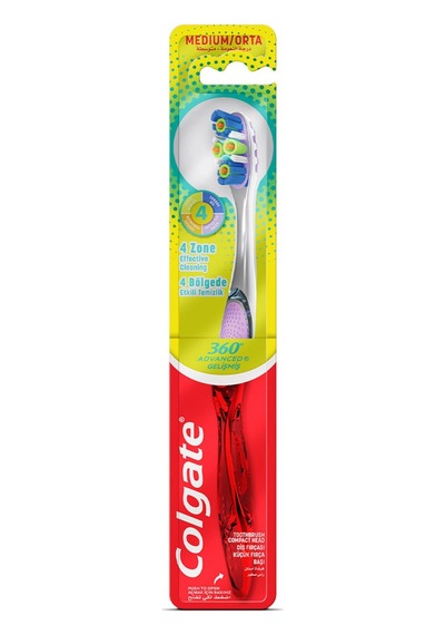 Colgate 360 Gelişmiş 4 Yönlü Koruma Orta Diş Fırçası - 3 Adet Tarı