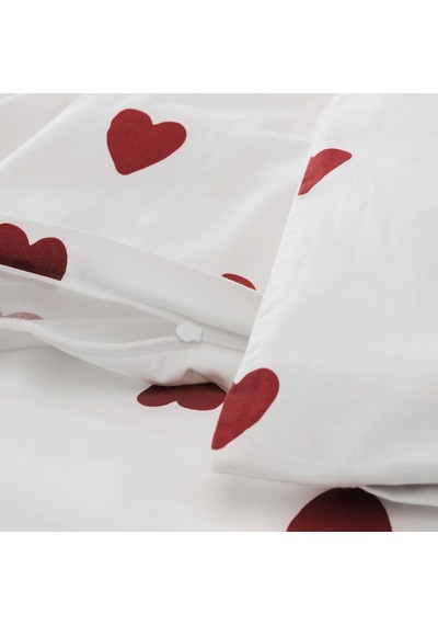 Ikea Barndrom Tek Kişilik Nevresim Takımı 150 X 200 Cm Beyaz - Kırmızı