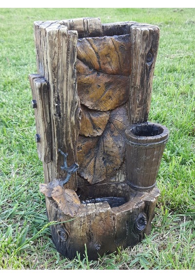 Ledli Yaprak Motifli Dekoratif Şelale 38x24x18cm DW72123 - Masaüstü Şelale