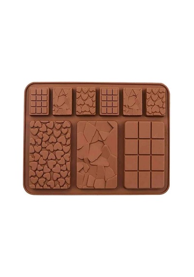 Çikolata Kalıbı - Silikon - Karışık Tablet Çok Renkli