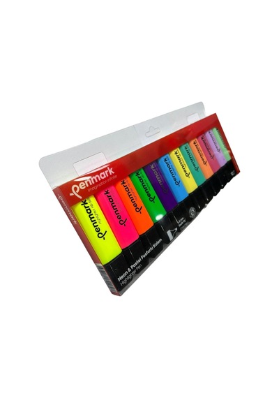 Fosforlu Kalem 12 Li Asetat Karışık Renk 6 Pastel+ 6 Neon Hs-505-12np 709697 Çok Renkli