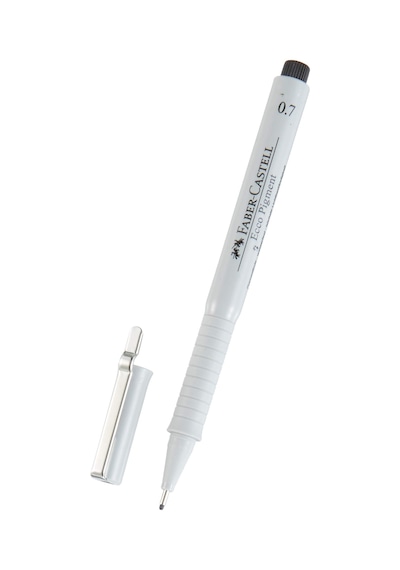 Faber-castell Teknik Çizim Kalemi, 0.7 Mm Uç, Su Ve Işık Geçirmez Pigmentli Mürekkep, Cetvel Ve Şablon Uyumlu
