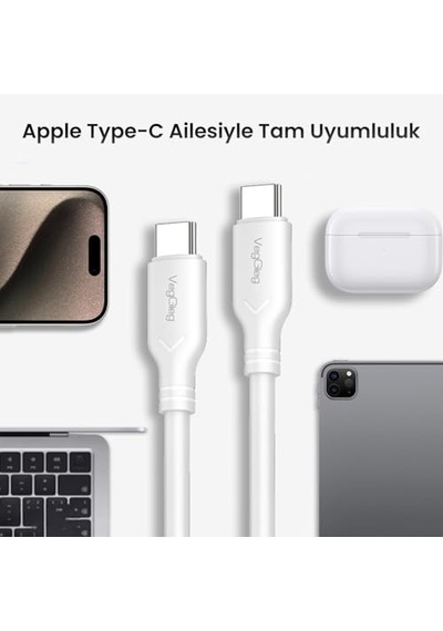 60w Type-c To Type-c Hızlı Şarj Ve Data Kablosu 1.2 Metre Diğer
