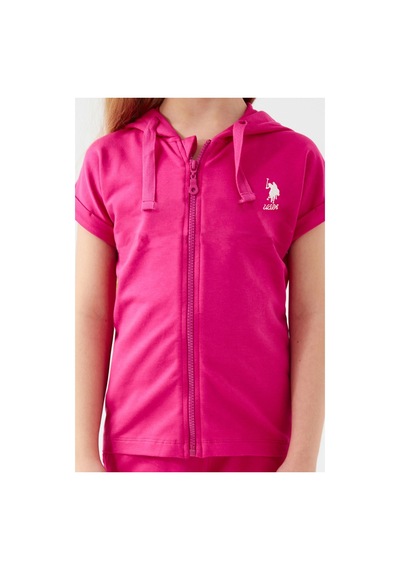 U.s. Polo Assn. Zipper Thread Fuşya Kız Çocuk Kısa Kol Pijama Takım