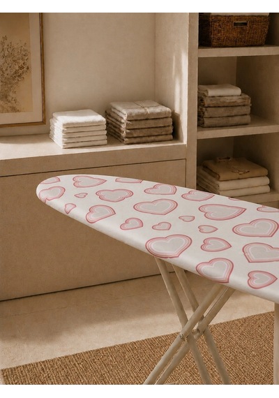 Pionny Keçeli Ütü Masası Kılıfı - 55x140 Cm - Love Çok Renkli