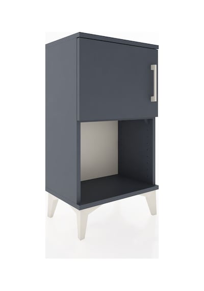 Arges Komodin 2 Raflı 2 Çekmeceli Tek Kapaklı 44x30x80 Antras... Antrasit