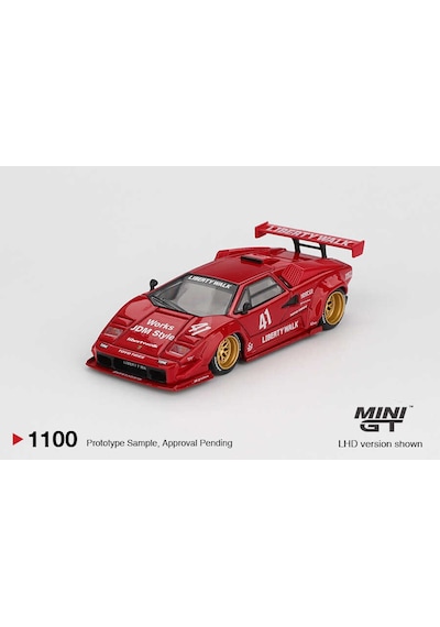 Mini Gt 1100 1/64 Lamborghini Countach Lb-works Red