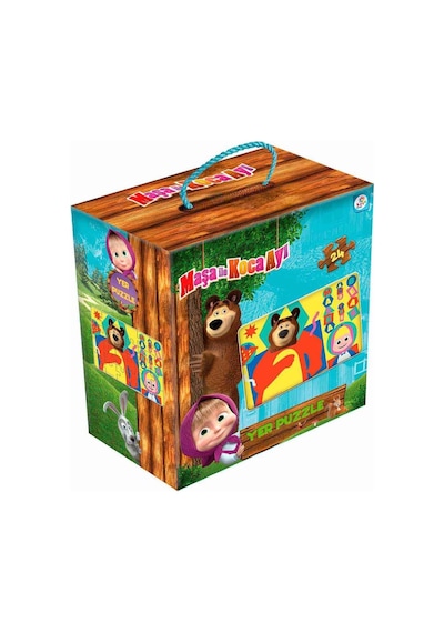 Küçük Kaşifler İçin Çocuk Odalarının Vazgeçilmezi Masa İle Koca Ayı Yer Puzzle 24 Parça Dev Puzzle