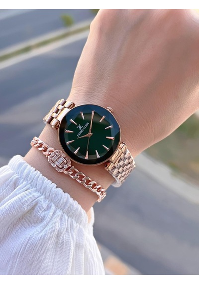 Daniel Klein Özel Kesme Camlı 3 Atm Suya Dayanıklı 2 Yıl Garantili Kadın Kol Saati+bileklik V92601.8 Rose Gold