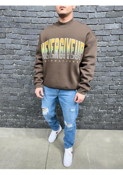 Btstilist Brown Sweatshirt Kahverengi