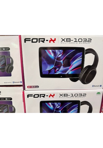 For-x Xb-1032 Portatif Koltuk Arkası 2 Ad. Monitör Başlık 2/32gb