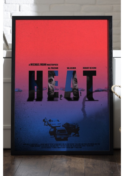 Heat Siyah Ahşap Çerçeveli Poster, Dekoratif Film Duvar Tablosu