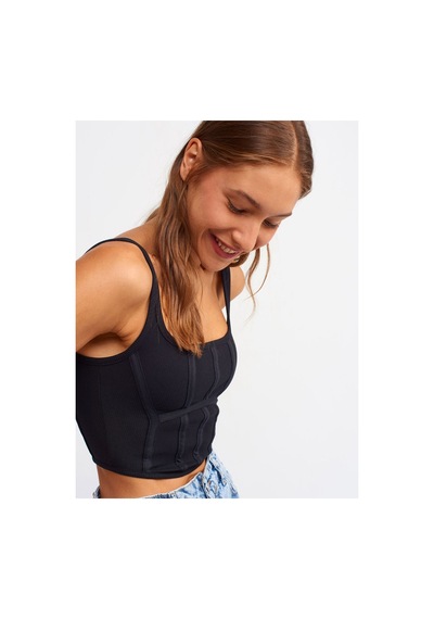 Rouge Basıc Dlv 3793 Korse Top Siyah