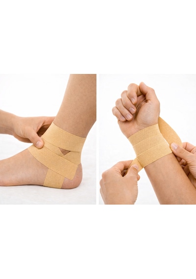 Ac-150 Yüz & Vücut Uyumlu Hipoalerjenik Kinesyo Tape  Bandı 5m X 5cm Bej Renk 1 Beden