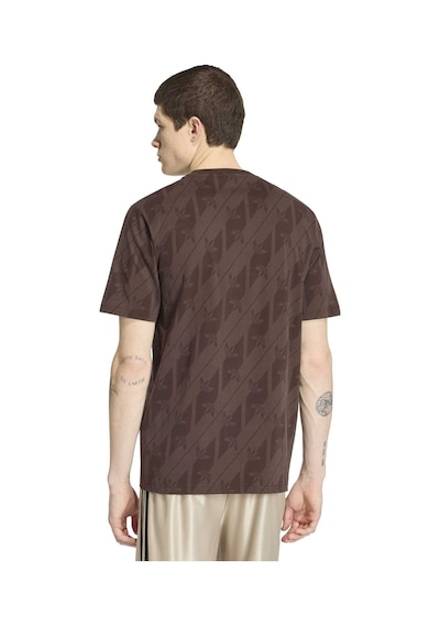 Auco Adidas Erkek Günlük T-shirt Monogram Aop Te Ia4531 Kahverengi