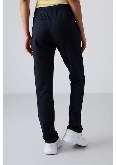 Tommy Life Lacivert Gizli Fermuar Cepli Rahat Form Klasik Paça Kadın Eşofman Alt - 94148 Lacivert
