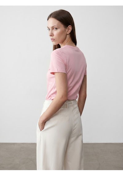 Dilvin 32779 Bisiklet Yaka T-shirt-toz Pembe